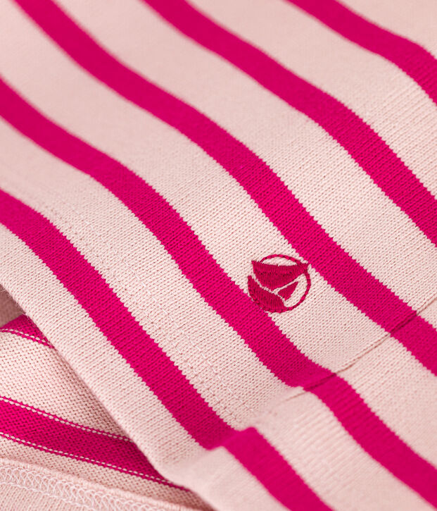 Gekn&ouml;pftes Matrosenshirt aus Baumwolle Damen rosa/rosa
