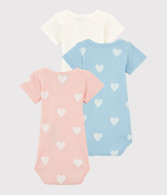 3er-Set kurzärmelige Baby-Bodys aus Bio-Baumwolle für Mädchen variante 1
