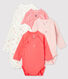 5er-Set langärmelige Baby-Bodys aus Bio-Baumwolle im Kimono-Schnitt