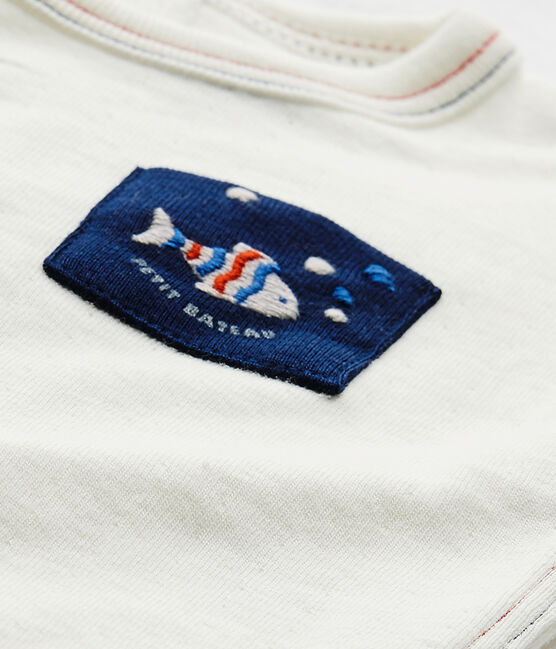 Baby-Jungen-T-Shirt in Uni weiss MARSHMALLOW