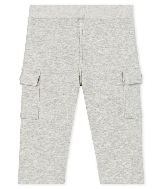 Babyhose aus Samtstrick f&uuml;r Jungen grau