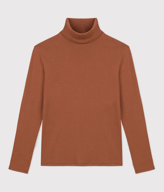 Rollkragenshirt aus Baumwolle für Damen braun CINA