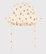 Baby-Hut aus Musselinstoff mit Blumenmuster