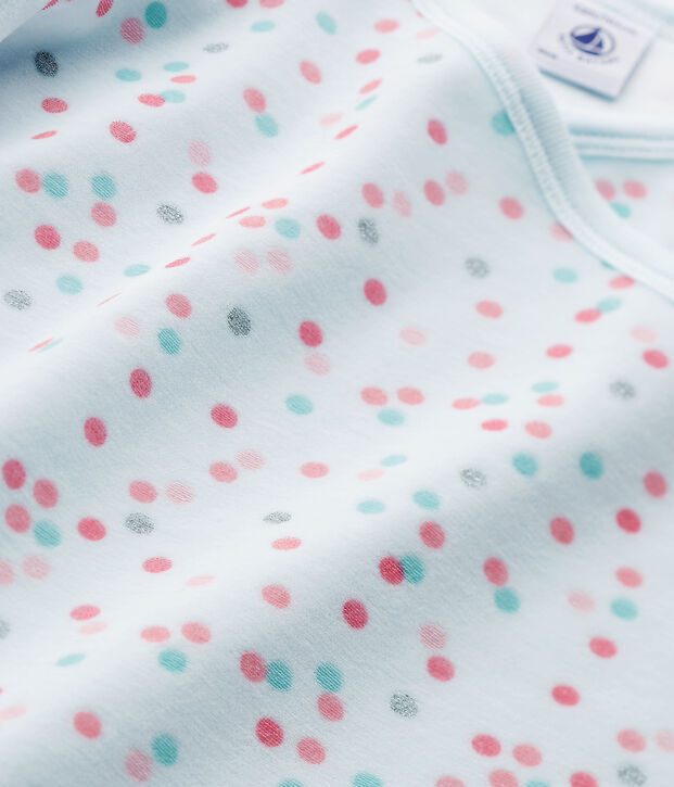 M&auml;dchen-Nachthemd aus Velours-Frottier rosa/blau/vielfarbig