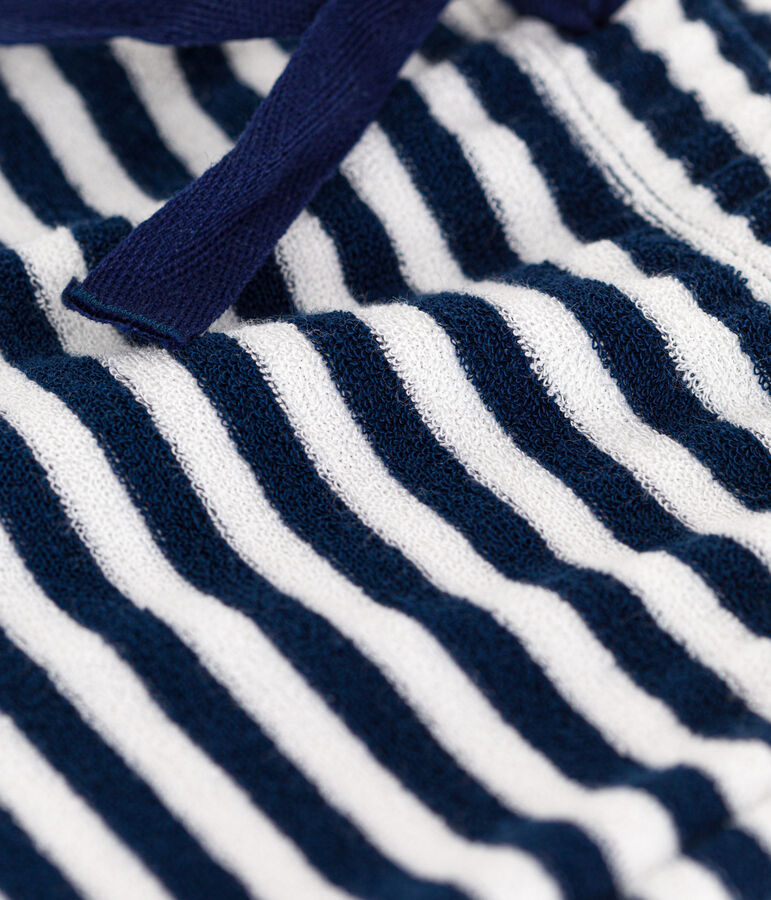 Baby-Hose aus gestreiftem Frottee blau/weiss