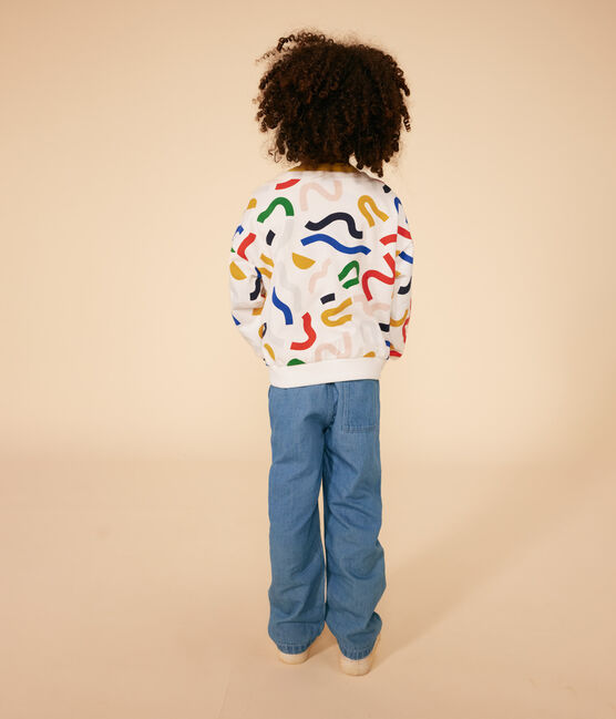 Sweatshirt mit Printmotiv aus leichtem Molton Kinder/Jungen weiss MARSHMALLOW/weiss MULTICO