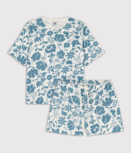 Pyjama aus Baumwolle für Damen weiss MARSHMALLOW/ ROVER