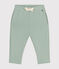 Baby-Hose aus Molton grün HERBIER