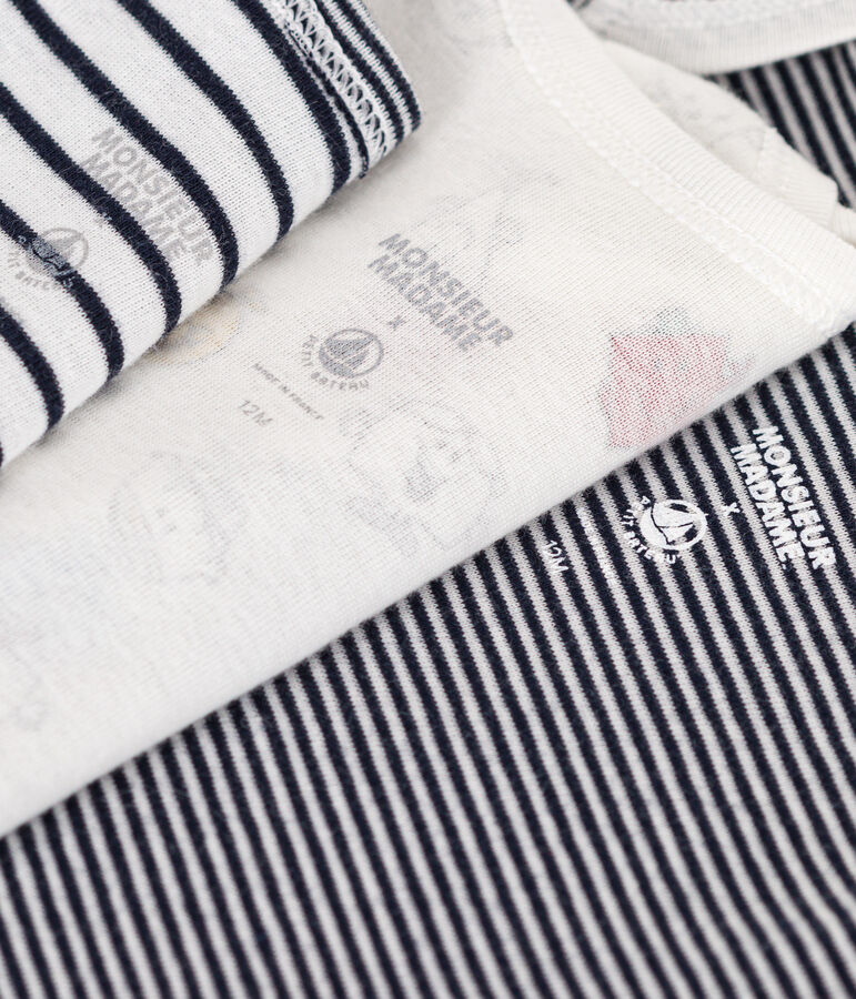 3er-Set kurz&auml;rmelige Baby-Bodys Mr. Men und Little Miss aus Baumwolle vielfarbig