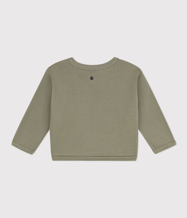 Baby-Cardigan aus Baumwolle gr&uuml;n