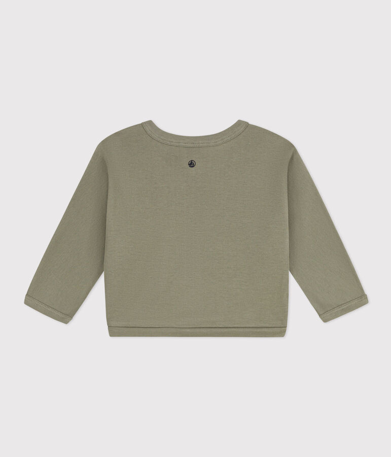 Baby-Cardigan aus Baumwolle gr&uuml;n