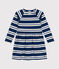 Langärmeliges Kinder-Kleid aus festem Baumwollstoff für Mädchen blau MEDIEVAL/ MONTELIMAR