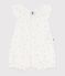 Baby-Kurzoverall aus Baumwolle mit Blumenmotiv weiss MARSHMALLOW/weiss MULTICO