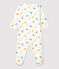 Baby-Strampler aus Bio-Baumwolle mit Affenmotiv weiss MARSHMALLOW/weiss MULTICO