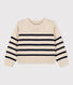 Gestreifter Kinderpullover aus Wolle und Baumwolle für Mädchen/Jungen