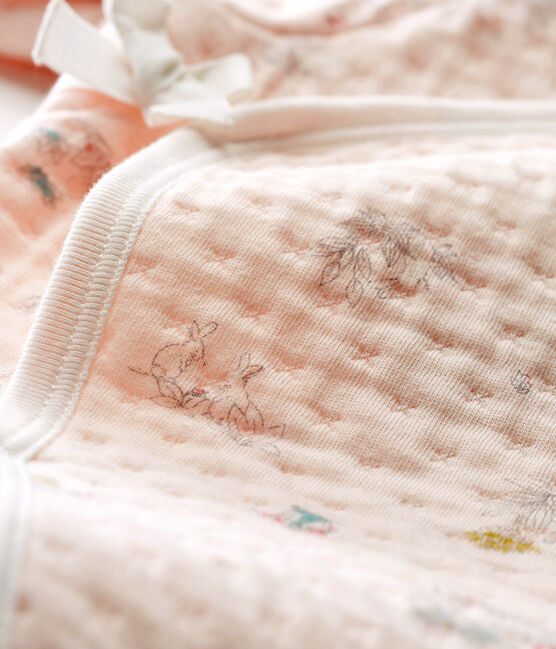 Baby Strampler aus gedoppeltem Jersey für Mädchen rosa FLEUR+FONTAINE/blau MULTICO