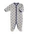 Baby-Jungen-Overall aus bedrucktem Fleece grau SUBWAY/blau LOGO