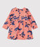 Babykleid aus Molton mit Tier-Druck rosa PAPAYE/ MULTICO