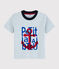 Kurzärmeliges Kinder-T-Shirt aus Baumwolle für Jungen grau POUSSIERE CHINE
