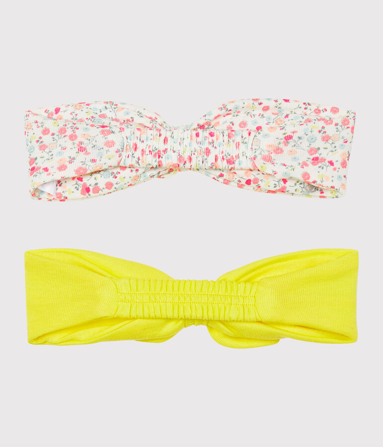 2er-Set einfarbige Baby-Haarb&auml;nder mit Printmuster f&uuml;r M&auml;dchen vielfarbig