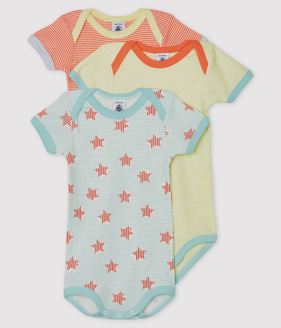 Trio kurzärmelige Baby-Bodys variante 2
