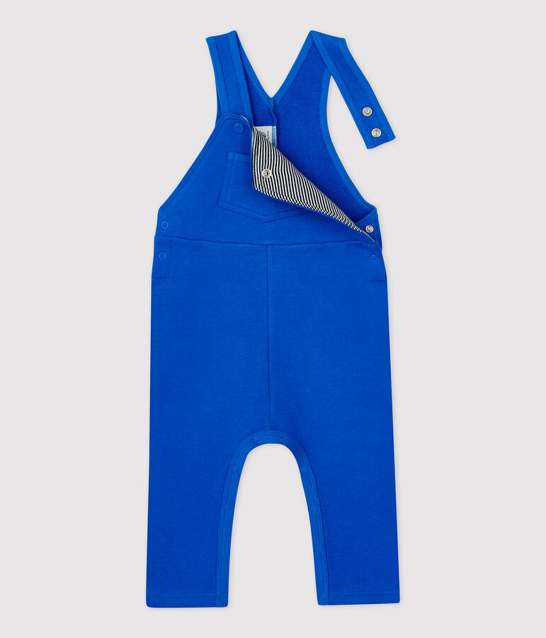Lange Baby-Latzhose aus Molton blau
