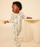 Baby-Strampler mit Blumenmuster aus Baumwolle weiss AVALANCHE/ MULTICO