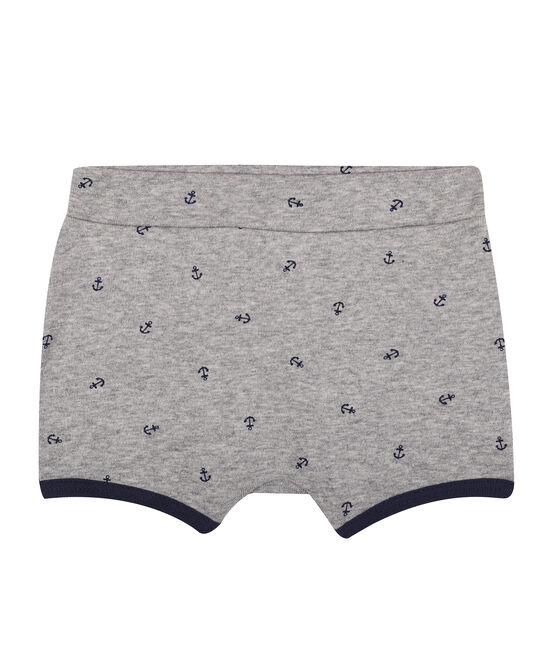 Gemusterte Baby-Shorts für Jungen grau SUBWAY/blau SMOKING