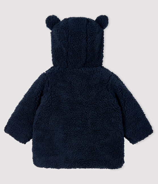 Baby-Sherpa-Mantel für Mädchen blau SMOKING
