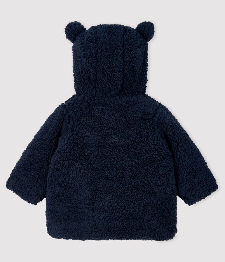 Baby-Sherpa-Mantel f&uuml;r M&auml;dchen blau