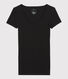 Damen-T-Shirt, leichter Rippstrick