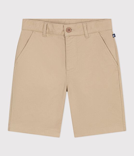 Kinder-Bermudashorts aus einfarbiger Baumwolle beige SANDER