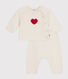 2er-Set aus Woll- und Baumwoll-Strick mit Herzmotiv für Babys
