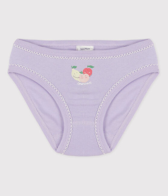 Baumwoll-Slips für Mädchen violett VIOLETTE