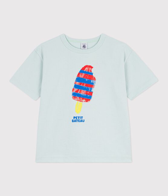 Kurzärmeliges Kinder T-Shirt aus Baumwolle blau SPRAY