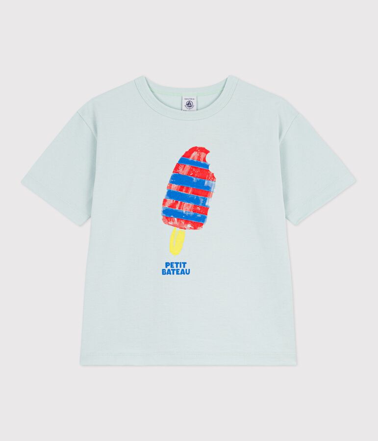 Kurz&auml;rmeliges Kinder T-Shirt aus Baumwolle blau