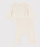 Baby-Set aus Woll- und Baumwoll-Strick weiss MARSHMALLOW