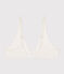 Damen-BH aus Baumwolle und Elastan weiss MARSHMALLOW