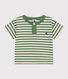 Kurzärmeliges Baby-T-Shirt aus Baumwolle mit Streifen