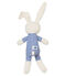 Baby-kuschelhäschen rassel unisex blau SMOKING/weiss MARSHMALLOW