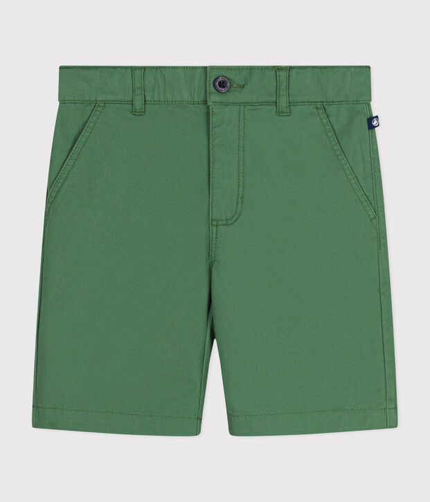 Shorts aus Serge f&uuml;r Jungen gr&uuml;n