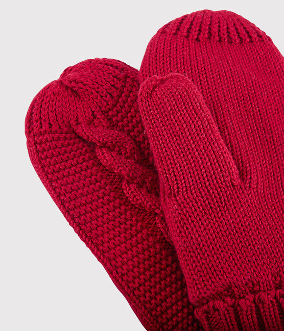 Kinder-Fausthandschuhe für Mädchen und Jungen rot TERKUIT