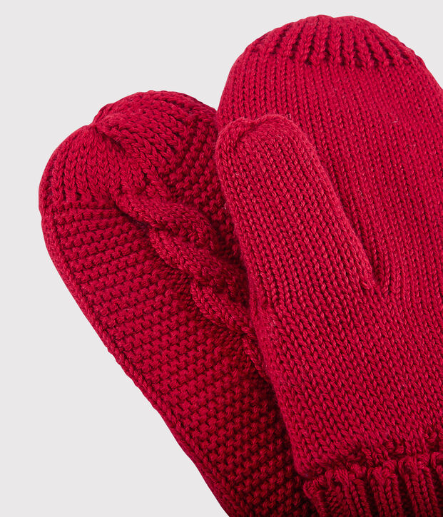 Kinder-Fausthandschuhe f&uuml;r M&auml;dchen und Jungen rot