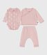 2-teiliges Baby-Geschenkset aus Nicki und bestickter Body mit Herzmotiv