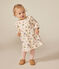 Langärmeliges Baby-Kleid aus Doppeljersey weiss AVALANCHE/ MULTICO