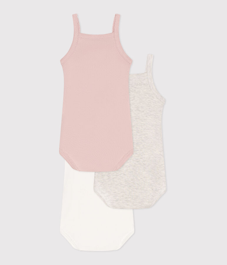 3er-Set Baby-Tr&auml;gerbodys aus einfarbiger Baumwolle variante 1