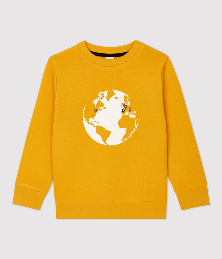 Kinder-Sweatshirt aus Molton f&uuml;r Jungen gelb