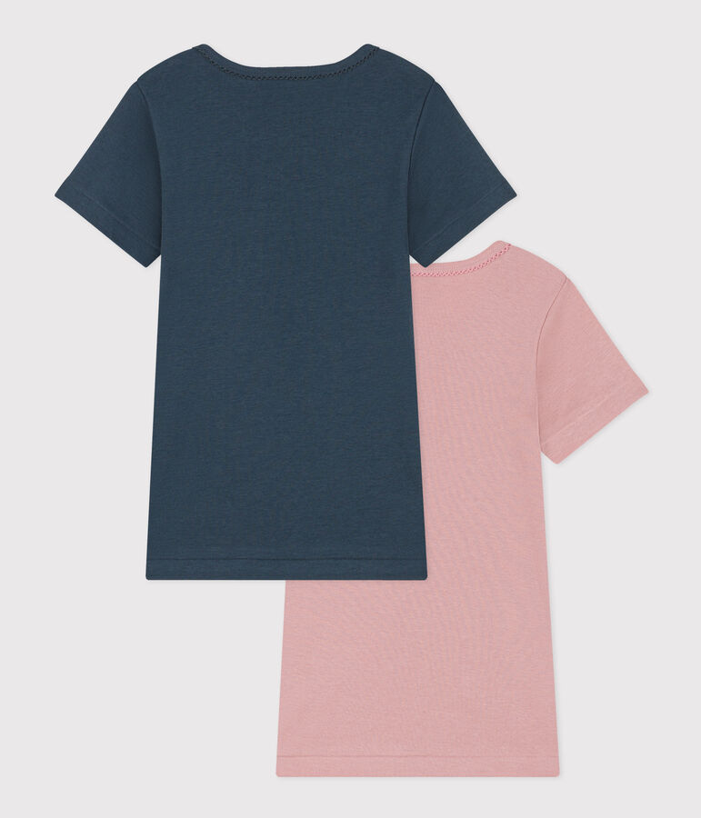 2er-Set kurz&auml;rmelige T-Shirts aus Baumwolle f&uuml;r M&auml;dchen vielfarbig