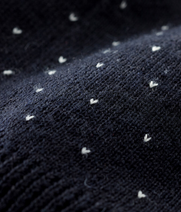 Baby-M&uuml;tze unisex mit Fleecefutter blau/weiss