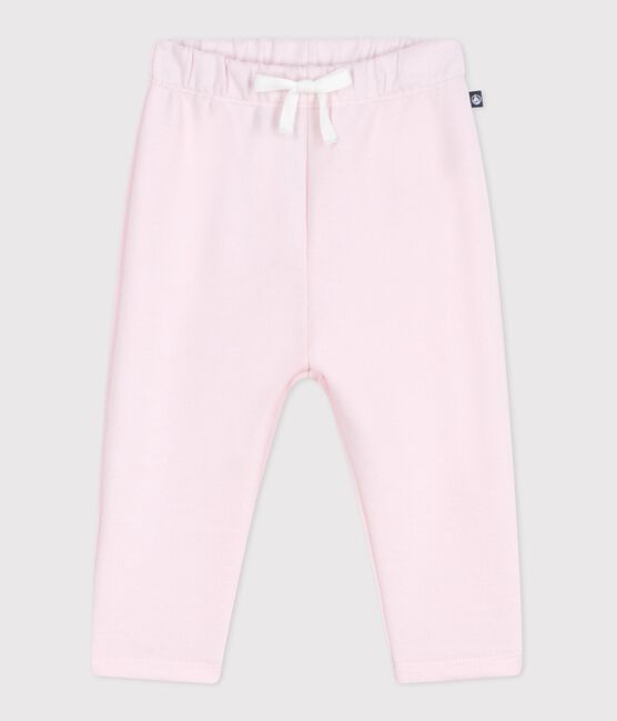 Baby-Jogginghose aus einfarbiger Baumwolle rosa BARELY